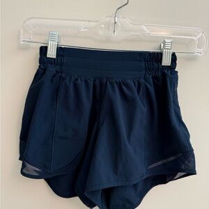 Lululemon Athletica Blue Athletic Shorts Lightweight Moisture-Wicking